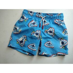 Cat and Jack Kids Boys Shark Swim Trunks Blue Size 4T